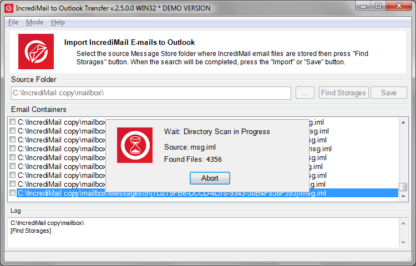 IncrediMail to Outlook Transfer - Home License (1 Jahr) – Bild 4
